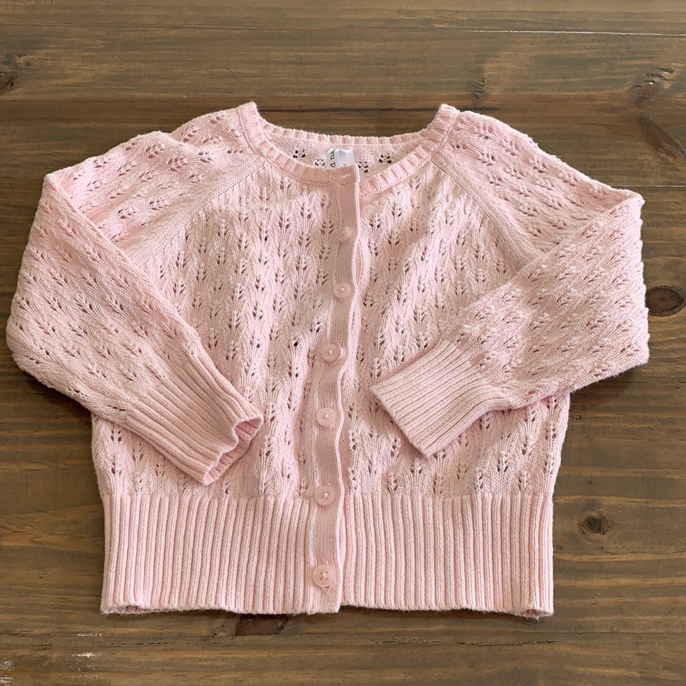 Old Navy pink cardigan. Size 18-24 months.